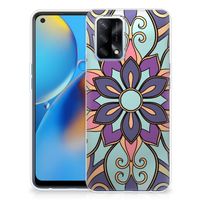 OPPO A74 4G TPU Case Purple Flower - thumbnail