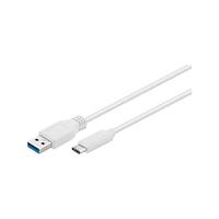 Goobay 67185 USB-C naar USB A 3.0-kabel, wit, USB 3.0-stekker (type A)