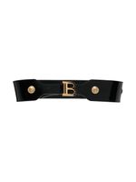 Balmain Kids ceinture en cuir à boucle logo - Noir