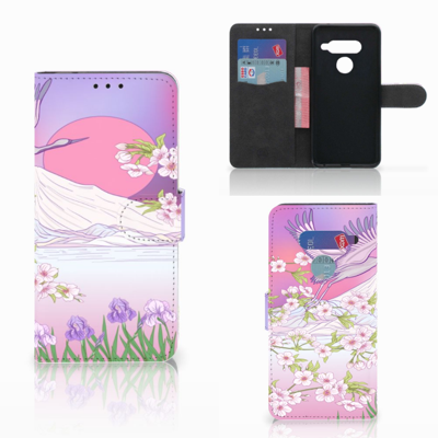 LG V40 Thinq Telefoonhoesje met Pasjes Bird Flying