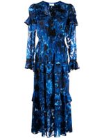 Marchesa Rosa robe Diantha à fleurs - Bleu