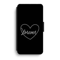 Forever heart black: iPhone XR Flip Hoesje - thumbnail