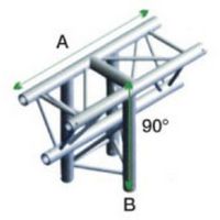 Showtec PT30-018 3-weg truss koppelstuk Apex Down, Recht + omlaag