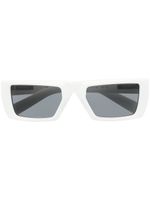 Prada Eyewear lunettes de soleil rectangulaires à logo - Blanc - thumbnail