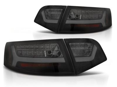 Tuning-Tec Achterlichten voor Audi A6 08-11 SEDAN ZWART SMOKE LED STRIP SEQ