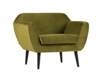 WOOOD Fauteuil 'Rocco', kleur Olijfgroen