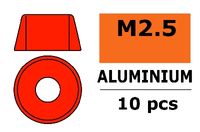 Aluminium Washer voor M2.5 Socket Head Screws (BD: 7mm) - Rood - 10st - thumbnail