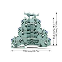 WAGO 2002-3238 Doorgangsklem 3-etages 5.20 mm Spanveer Toewijzing: L Grijs 50 stuk(s) - thumbnail