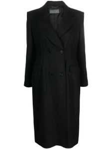 Alberta Ferretti notched-lapel double-breasted coat - Noir