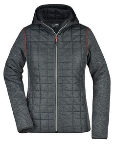 James+Nicholson JN771 Dames Knitted Hybrid Jacket