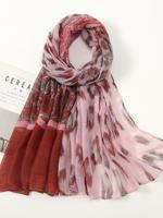 Boho Vintage Ethnic Pattern Silk Scarf Vacation Beach Accessories