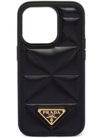 Prada coque d'iPhone 14 Pro à design matelassé - Noir