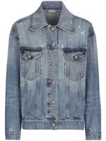 Dolce & Gabbana veste en jean à patch logo - Bleu