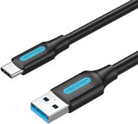 Vention COZBG USB A naar USB-C kabel, Zwart, 1,5 m
