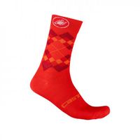 Castelli Rombo 18 fietsokken rood heren S-M - thumbnail