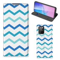 Samsung Galaxy S10 Lite Hoesje met Magneet Zigzag Blauw
