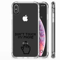 Apple iPhone Xs Max Anti Shock Case Finger Don't Touch My Phone