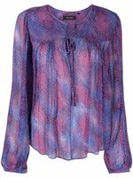 ISABEL MARANT blouse lacée à imprimé abstrait - Violet - thumbnail