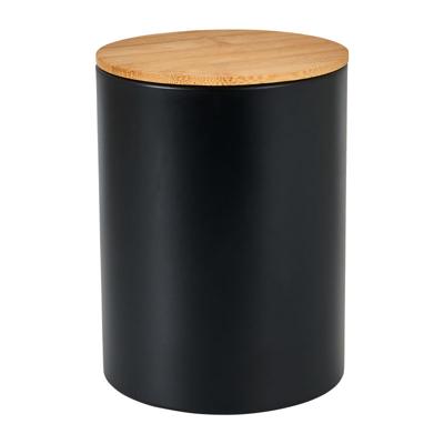 Voorraadblik met bamboe deksel - Ø11x14 cm Voorraadblik met bamboe deksel - Ø11x14 cm