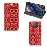 Nokia 9 PureView Hoesje met Magneet Batik Rood