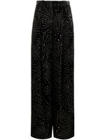 Blazé Milano pantalon palazzo à ornements en cristal - Noir