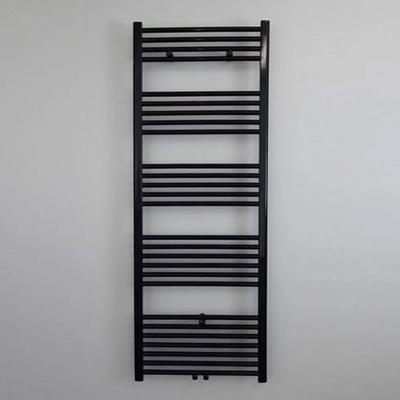 Designradiator Nile Gobi 180x50cm 1275 Watt Mat Zwart Middenonderaansluiting