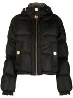 Balmain monogram-print padded ski jacket - Noir