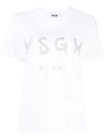 MSGM t-shirt à logo imprimé - Blanc