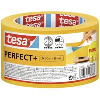 tesa Perfect+ 56539-00000-00 Schilderstape Geel (l x b) 100 m x 30 mm 2 stuk(s) - thumbnail