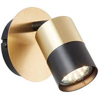 BRILLIANT lamp Maribel wandspot geborsteld messing/zwart | 1x PAR51, GU10, 5W, geschikt voor reflectorlampen (niet inbegrepen) | Schaal A ++ tot E | Draaibare kop