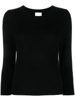 Allude pull nervuré à manches bouffantes - Noir