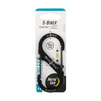 Nite Ize Unisex S-Biner roestvrij stalen schuifslot, zwart, maat 4