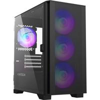 Montech AIR 100 ARGB, Micro-ATX, Gehard glas - zwart
