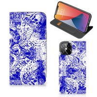 Mobiel BookCase iPhone 12 Pro Max Angel Skull Blauw