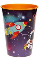 LG Imports beker ruimtethema 260 ml paars/oranje