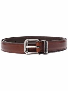 Brunello Cucinelli ceinture en cuir à boucle - Marron