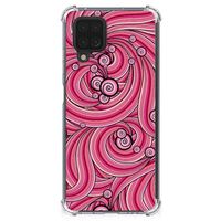 Samsung Galaxy A12 Back Cover Swirl Pink - thumbnail