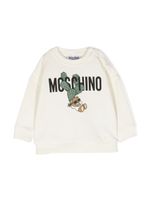 Moschino Kids sweat en coton à motif Teddy Bear - Tons neutres - thumbnail