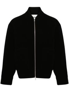 Jil Sander cardigan en polaire à fermeture zippée - Noir