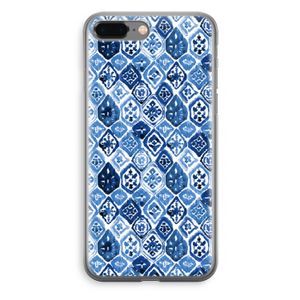 Blauw motief: iPhone 8 Plus Transparant Hoesje