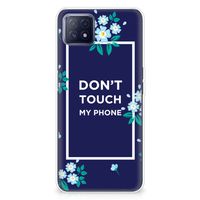 OPPO A53 5G | OPPO A73 5G Silicone-hoesje Flowers Blue DTMP - thumbnail