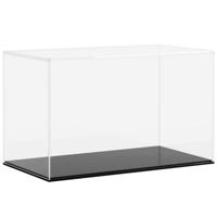 vidaXL Vitrine transparant 31x17x19 cm acryl, vitrinekast, display kast, vitrine box, stolp, display box, vitrinekastje, glazen stolp