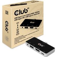 CLUB3D csv-1591 Docking USB 3.0 (3.1 Gen 1) Type-C Zwart, Chroom