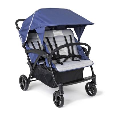GAGGLE Odyssey 4x4 Quad Kinderwagen voor 4 kinderen Buggy met zonnekap in Blauw / Zwart GAGGLE Odyssey 4x4 Quad Kinderwagen voor 4 kinderen Buggy met zonnekap in Blauw / Zwart