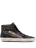 Golden Goose Slide glitter high-top sneakers - Noir