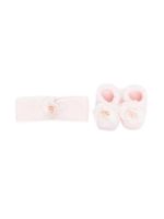 La Perla Kids lot bottines-serre-tête à appliques fleurs - Rose