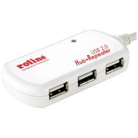 ROLINE USB 2.0 4-Poorts Hub met repeater, 12 m