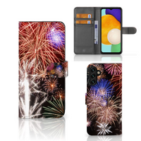 Samsung Galaxy A04s | Samsung Galaxy A13 5G Wallet Case met Pasjes Vuurwerk - thumbnail