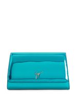 Giuseppe Zanotti pochette Cleopatra à plaque logo - Bleu