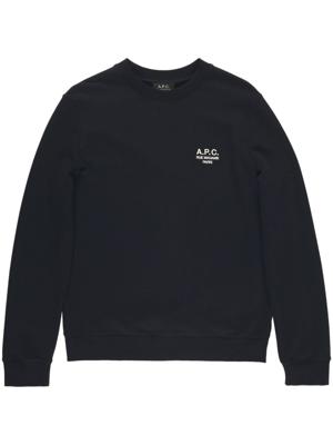A.P.C. Sweater met geborduurd logo - Zwart